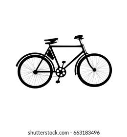 Bicycle icon vector on white background.