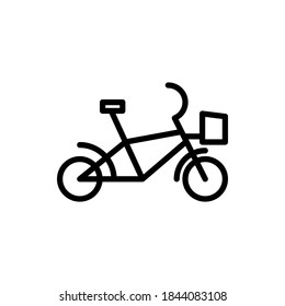 Bicycle icon vector outline style.