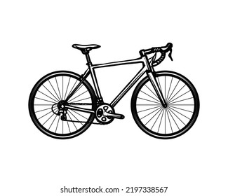Vector de icono de bicicleta. Ilustración de la bicicleta de carreras o de la bicicleta de carreras