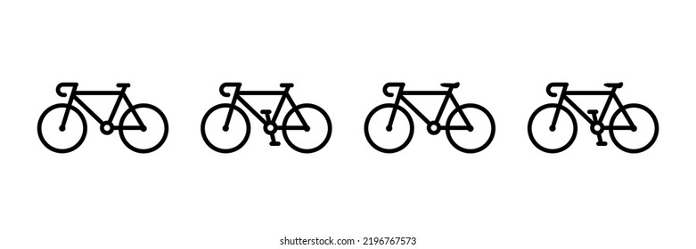 Juego de iconos vectores de icono de bicicleta. El símbolo vectorial de la bicicleta puede utilizarse para móviles, ui, web