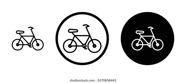 Bicycle icon vector set collection for web