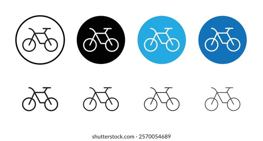 Bicycle icon Vector set outline