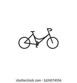 Bicycle Icon vector sign isolated for graphic and web design. Bicycle symbol template color editable on white background.