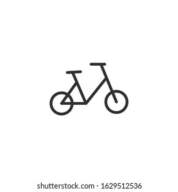 Bicycle Icon vector sign isolated for graphic and web design. Bicycle symbol template color editable on white background.