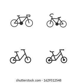 Bicycle Icon vector sign isolated for graphic and web design. Bicycle symbol template color editable on white background.