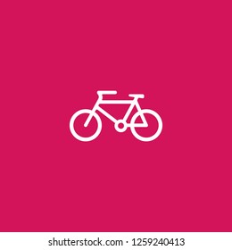 bicycle icon vector. bicycle sign on pink background. bicycle icon for web and app