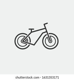 Bicycle icon vector for sports and transport
