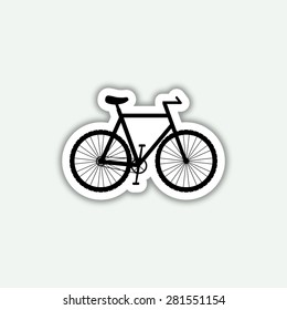 bicycle icon - vector sticker