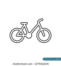 Bicycle Icon Vector Template