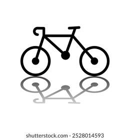 Vector del icono de la bicicleta en moda