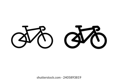 Bicycle icon vector for web site Computer and mobile app