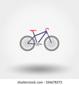 Bicycle. Icon for web and mobile application. Vector illustration on a white background.
