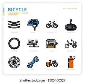 Bicycle icon for website, application, printing, document, poster design, etc.