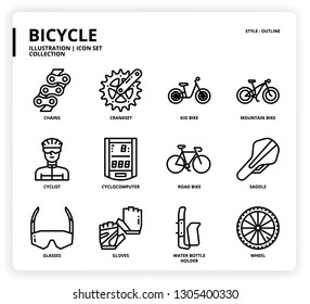 Bicycle icon for website, application, printing, document, poster design, etc.