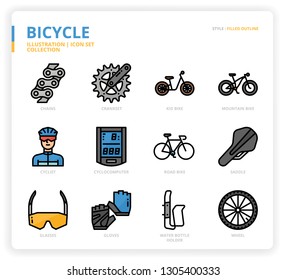 Bicycle icon for website, application, printing, document, poster design, etc.