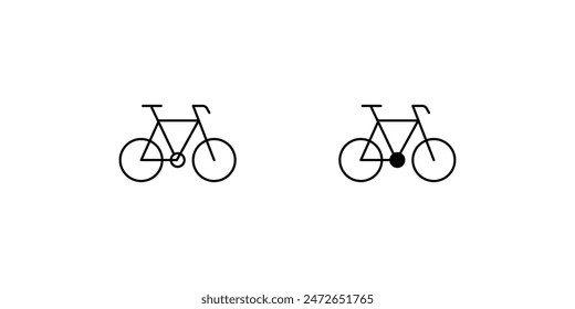 bicycle icon with white background vector stock illustration