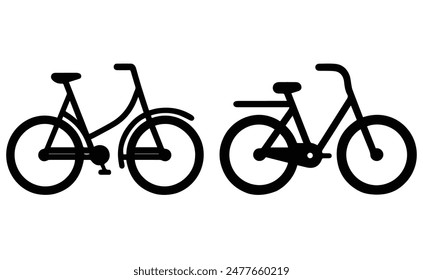 bicycle icon, white background, bicycle vector