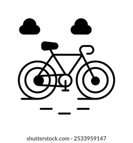 Icono de bicicleta con fondo blanco Vector Ilustración de stock