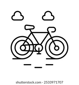 bicycle icon with white background vector stock illustration