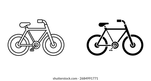  Icono de bicicleta sobre fondo blanco