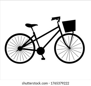 bicycle icon for women. vector illustration