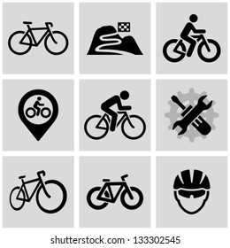 Bicycle icons - Shutterstock ID 133302545
