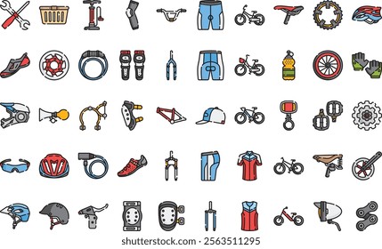 Bicycle icons High-Quality Vector Icons Collection with Editable Stroke. Ideal for Professional and Creative Projects.