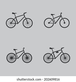 Bicycle icons set