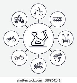 bicycle icons set. 