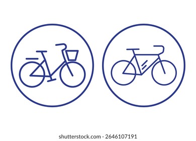 bicycle icons set isolated on transparent background. Modern and editable bicycle with pedal black flat and line vector collection. Sport, travel, cycling, race, symbol for website and mobile app