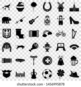 Bicycle icons set. Simple style of 36 bicycle vector icons for web for any design