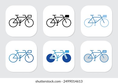 Iconos de la bicicleta con varios estilos de diseño	