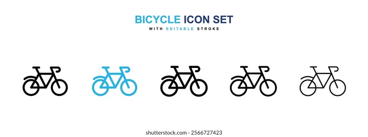 Bicycle icons vector collection pack.