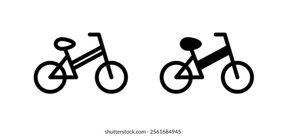 Bicycle icons for web ui designs