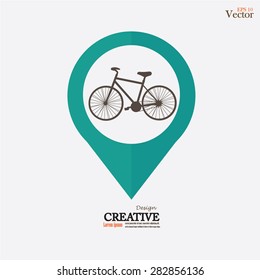 Bicycle icon.vector illustration.