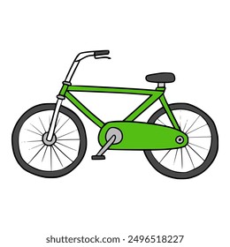 Ilustración de bicicleta dibujado a mano Vector aislado