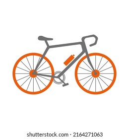 bicycle illustration on isolated white background