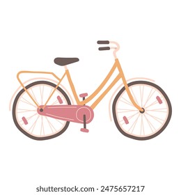 Bicycle illustration on white background