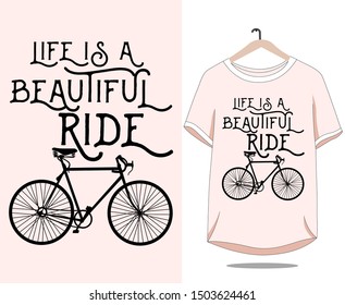 bicycle illustration t shirt design