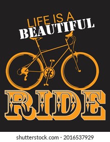 bicycle illustration t shirt design