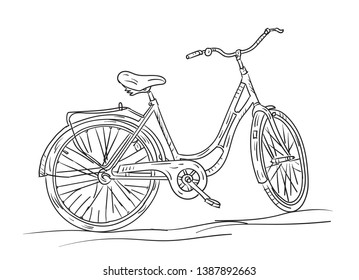 bicycle illustration. bicycle vector. 