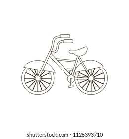 Bicycle illustration vector on the white background. Vector illustration