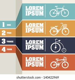 Bicycle infographics  over gray background vector illustration