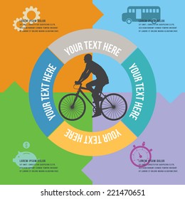 Bicycle infographics, vector format