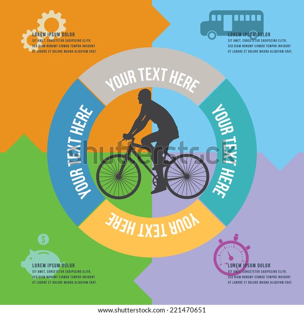 Bicycle Infographics Vector Format Stock Vector (Royalty Free) 221470651