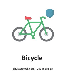 Bicycle insurance :Vector Icon which can easily modify or edit


