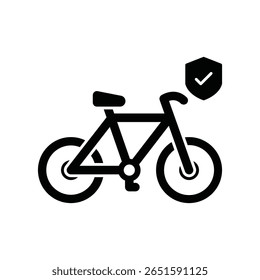 Seguro de bicicleta :Icono de Vector que puede modificarse o editarse fácilmente

