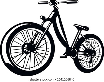 Bicycle isolated and monochrome. Vector illustration.