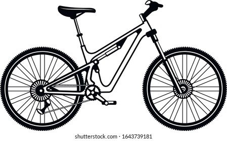 Bicycle isolated and monochrome. Vector illustration.