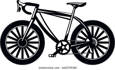 Bicycle isolated and monochrome. Vector illustration.